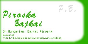 piroska bajkai business card